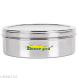 Home-Pro - See Through Neelam Masala Dabba | Stainless steel Spices Container | Kitchen Use Dabba | Mutipurpose Container | 9 Small Container | Air Tight 22.5 CM Diameter | Pack of 1