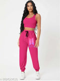 Tabadtod Women's BTS Jogger Pants Pink Trousers & Pants