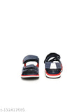 Open Toe Velcro Closure Sandals, Blue