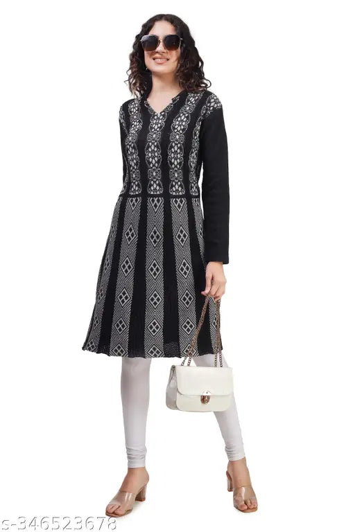 DIMSY COLLECTION presents a women's woolen frock kurti for coming winter season