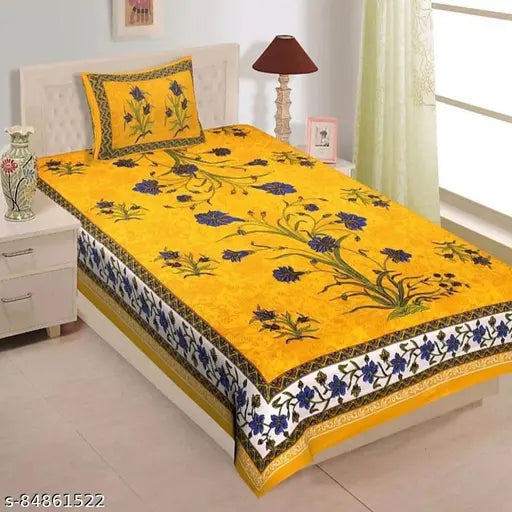 Jaipuri Bedsheet Pack of 3 Sinlge Bed Bedsheet Pack 3 Bedsheet with 3 Pillow Cover