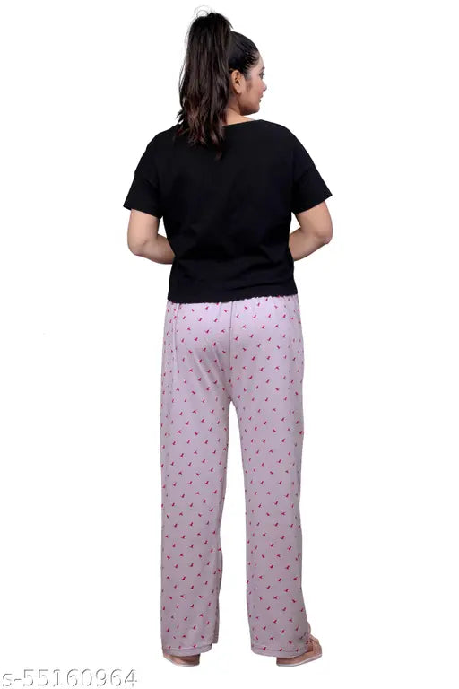 Women's Bird Printed Pyjama For Night Wear And Lounge Wear Pack Of 2(Size:-S To 3XL)