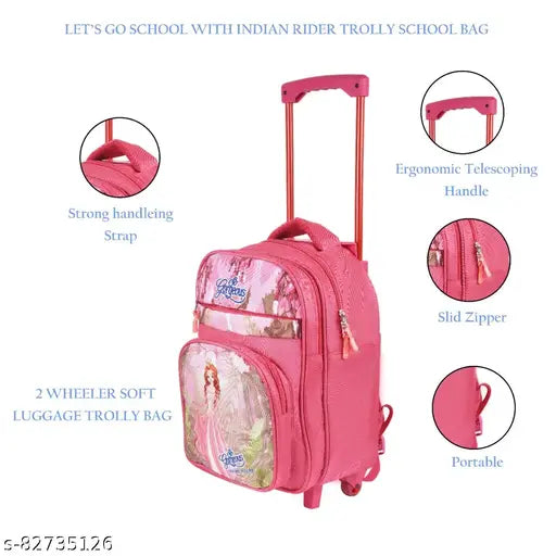 Indian riders Wonder girl barbee school kids trolly bag