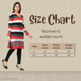 MAGKNIT Woollen Knee Length Designer Knitted Kurti for Women