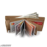 FashionableTrendy Men Wallets Beige colour (8 Card Slots)