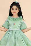 Agile Funcy knee lenth chiffon frocks for girls