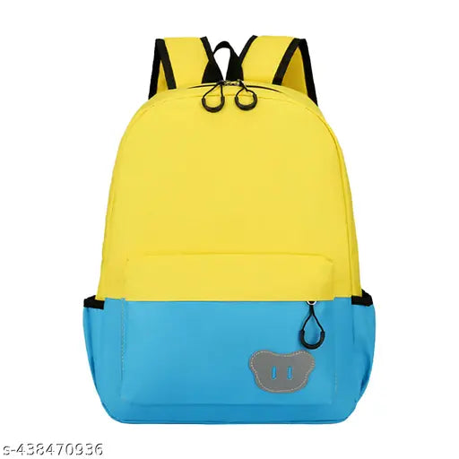 SYGA Children's Backpack For Elementary School Students, Suitable For 2-3 Years Old (Small Yellow With Lake Blue)