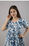 Women Printed Rayon Anarkali Kurti