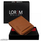 LOREM Trendy Men Brown Two Fold Leather Wallets ML-WL03