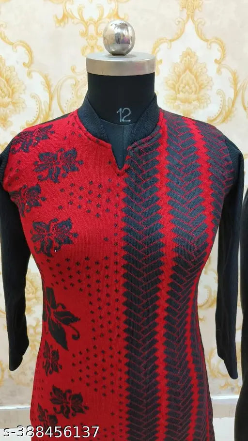 Trending Red Black Kurti