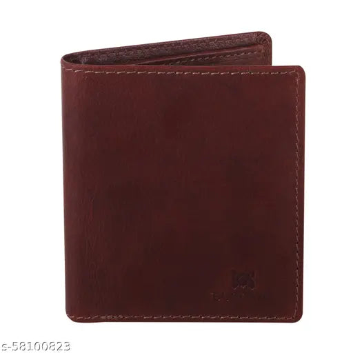 BUGOSHE Hand Made Crunch Leather Slim and Elegant Design Men's Wallet with Small Pull Trap and RFID Blocking