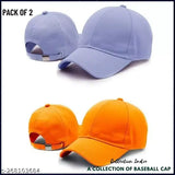 Pack of 2 attractive branded multicolor adjustable baseball sports cap combo for men women girls boys