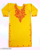 Trendy Woman Woolen Winter Kurti (Mustard)