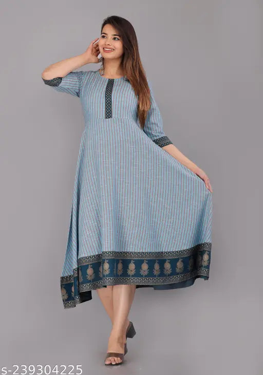 New Anarkali Women Cotton Kurti