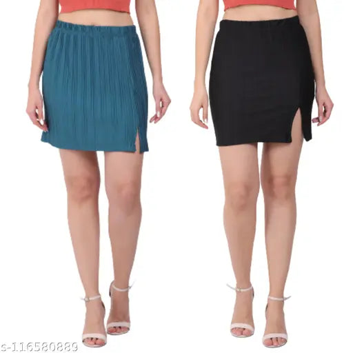 Pack of 2 Women Pleated mini Skirts