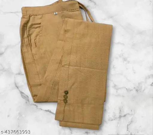 Cotton pants women Beige color GOLDEN COLOR