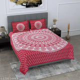 Jaipuri Cotton Double Size Bedsheet With Maching Two pillow Cover Chaddar