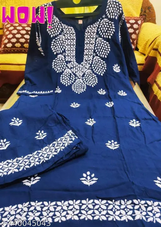 WOMENS INDIAN MODAL KURTI BEAUTIFUL WORK ENTICE WEAR