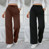 Straight fit Solid Trouser