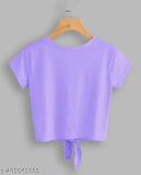 Lavender Crop Top for Women Cat Purfect Printed