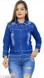 Trendy Fashionable Women Blue Denim Jacket