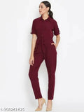 AMAGINS BUTTON DOWN ROLLUP JUMPSUIT