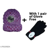 Blue Cap For Women With Any Color Gloves Free