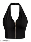 Women´s Summer Zip Front Open Back Sleeveless Sexy Vest