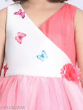 Toy Balloon Kids Pastel Pink Full-Length Girls Party Wear Gown