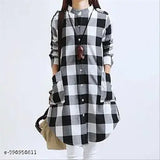 BLACK CHECK SHIRTS BY ZUBIA NAAZ