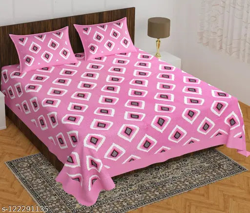 Jaipuri Bedsheet Combo Pack 2 Bedsheet with 4 Pillow Cover