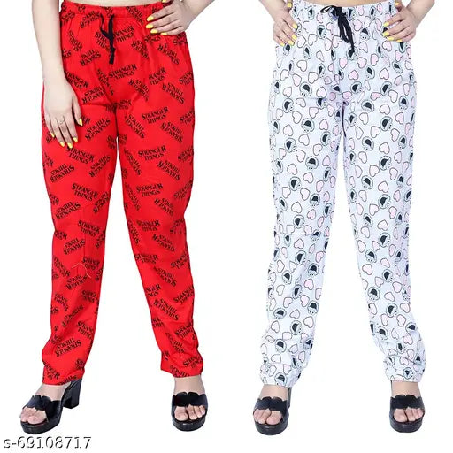 Women's Cotton Printed Pyjama Bottom Pack of 2