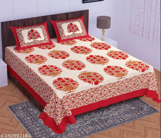 100 %cotton double bed bedsheet