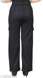 AG Garemnts l For Pocket l High Rise | Cargo Pants | Slanted Inset pocket & Patch with Flap | Straight Fit | Fit | Stretchable | Relaxed | Casual and Formal Wear | Trousers & Pant