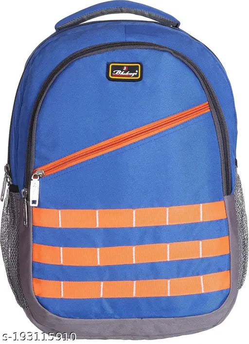 blubags Level 3 Model School/College Backpack With Laptop Compartment Bag For Boys/Men 35 L Laptop Backpack (Blue, Orange)