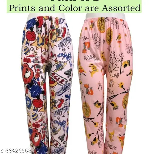 Piftif Mix Colour Assorted Print Women's Cotton Printed Pyjamas/Lower/Track Pant, Lounge Wear, Soft Cotton Night Wear Pajama Pant(Prints May Vary)