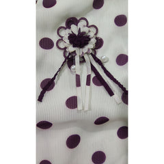 Purpal simri Palazzo and white purple polka dots top - GillKart