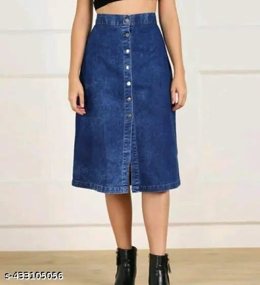 Denim Trendy Fancy Feminie Unique Women Western Skirts For Women