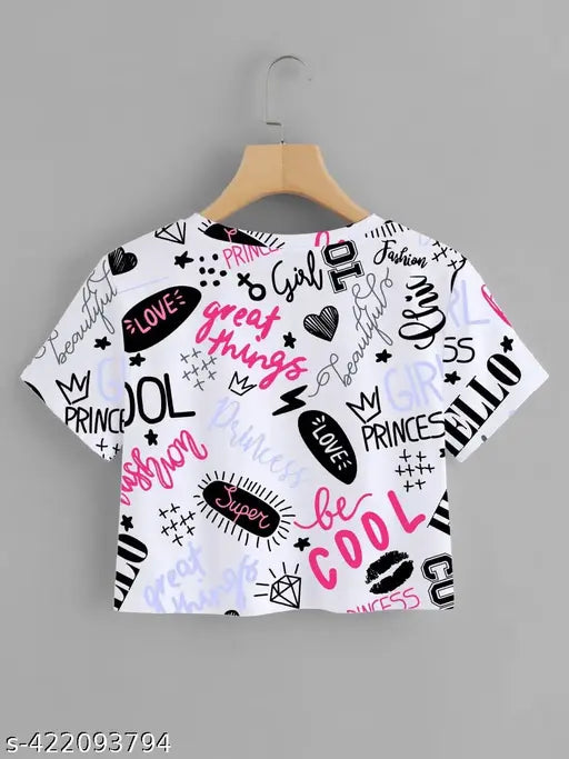 Cool Printed Women's Crop Top Tshirts