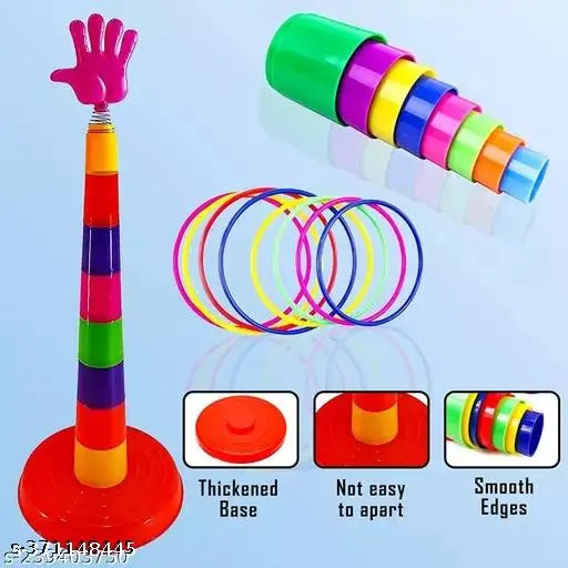 Quoits Ring Toss Game for Kids, Ring Throwing Game for Single and Group Play, Outdoor and Indoor Fun Games, Activity Toy Games for Kids, Gifting Toy for Boys and Girls