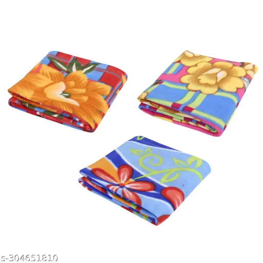 Single bed thin kambal/blanket in floral design combo of 3