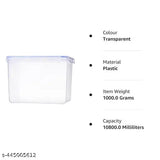 Aristo Lock & Fresh 403 Plastic Storage Container For Storing grains, pulses, rice, wheat etc - 10800 ML, Transparent Clear, large (LOCK&FRESH403)