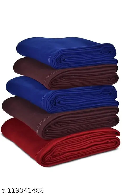 SINGLE BED GLEECE BLANKETS SET OF 5 MULTICOLOR