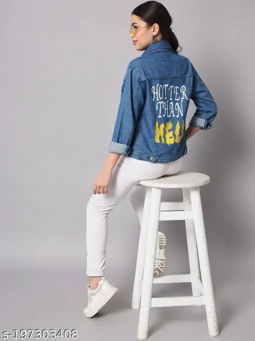 THE DRY STATE Women's Typography Blue Jackets