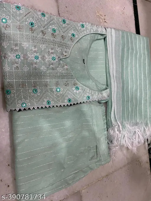 Embroidery kurta set with dupatta