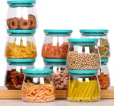 Plastic Handy & Mataka 900ML CONTAINER Storage Jar & Container Plastic Cereal Dispenser, Air Tight, Grocery Container, Fridge Container,Tea Coffee & Sugar Container, Spice Container (BLUE, Pack of 10)