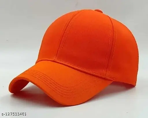 Nailingcraft Stylish Orange Cotton Baseball Cap