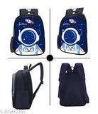 Polyester 26 L School Backpack With Pencil School Bag Class 1 to 8 Daypack(Blue_Galaxyy)