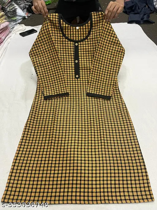 Yellow woolen kurti .women kurti . girls kurti . winter kurti