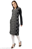 BLUSHH COLLECTION Women's Ethnic Motif A-line Mandarin Red Kurtis & Kurtas